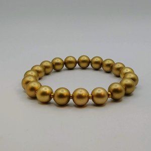 Gold Stretch Beaded Bracelet-Gold Filled Beaded Bracelet